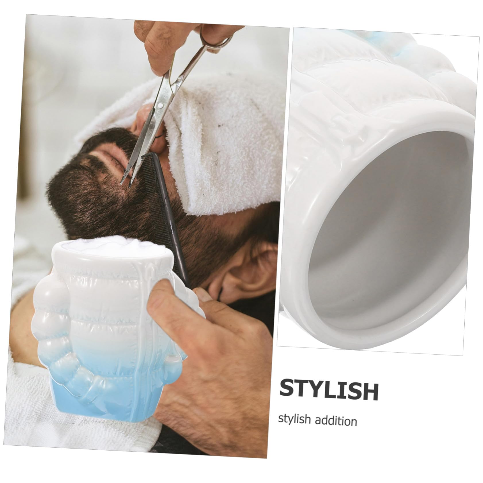 NOLITOY 3piezas Tazón De Afeitar De Cerámica Para Hombre Cuenco De Jabón De Afeitar Accesorio Práctico y Versátil Para Seguro y Cómodo