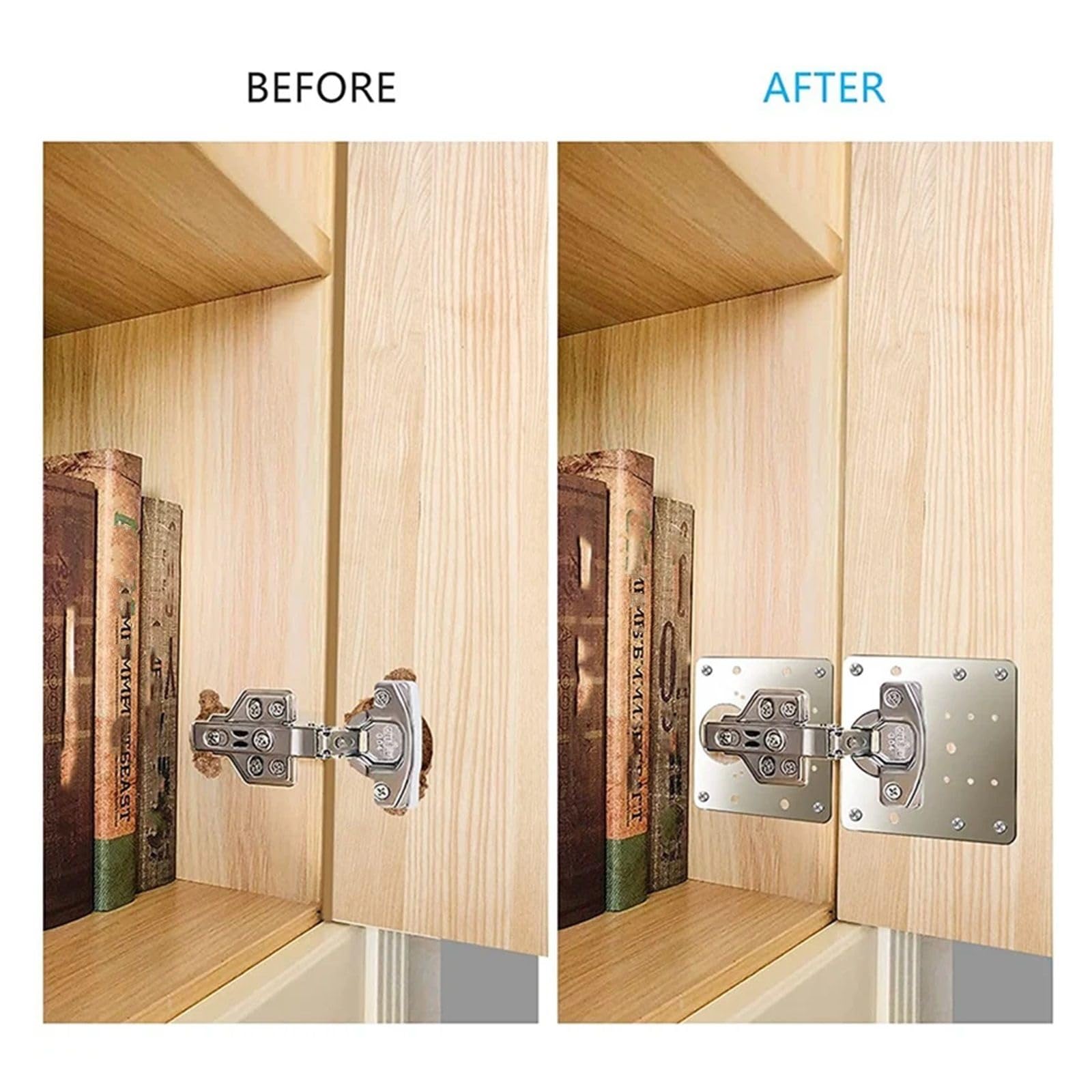 Scharnier Reparaturplattenschrank Scharnier Repara 10-teiliges Reparaturplatten-Set for Schrankscharniere, Küchenschrank-Türscharnier-Montageplatte mit Löchern, flache Befestigungsklammern