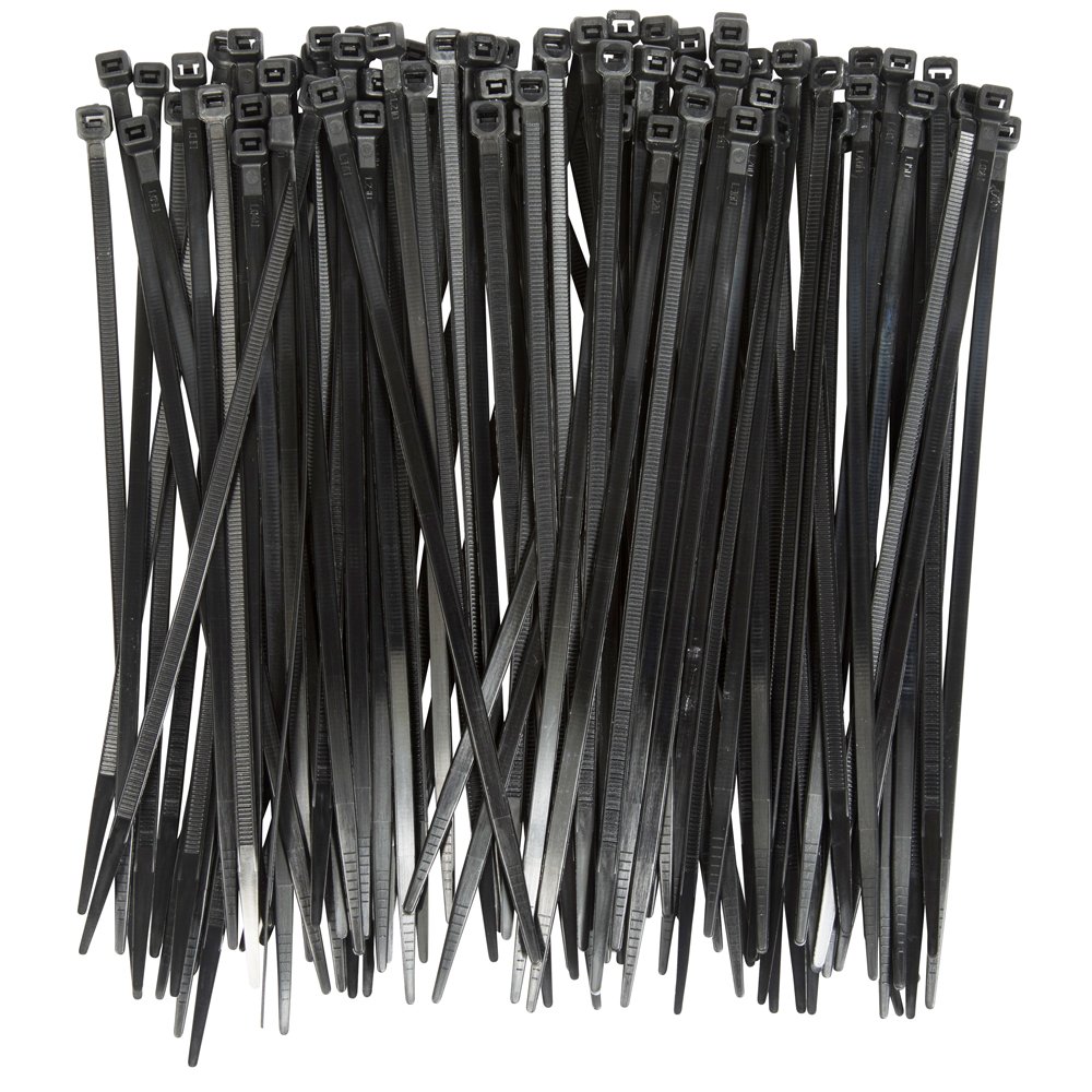 Bundle Buddies Cable Ties with Tensile Strength of 50 lb, 100 count, 7-Inch Length, Black
