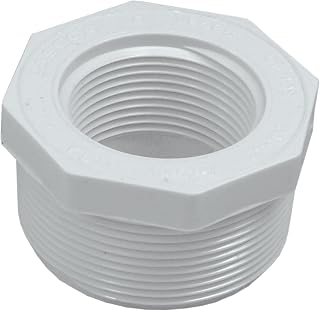 Genova Products 34324 PVC Reducing Bushing, 2" x 1-1/4", White