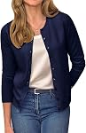 Cardigan pour femmes Léger Col rond Cardigan Classic Sweater Knit Outwear