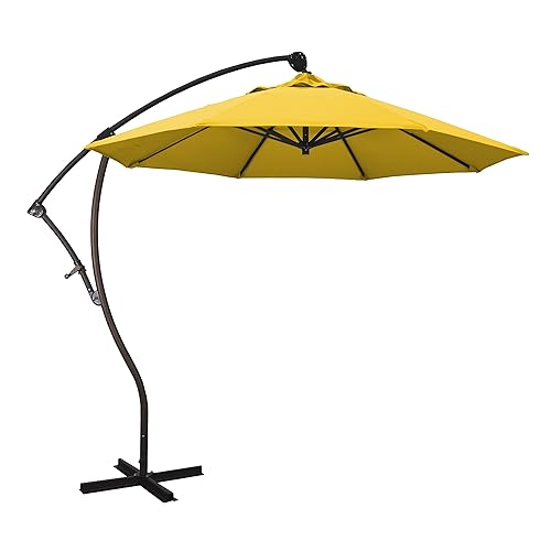 California Umbrella 9-Foot Offset Cantilever Patio Umbrella Infinite Tilt