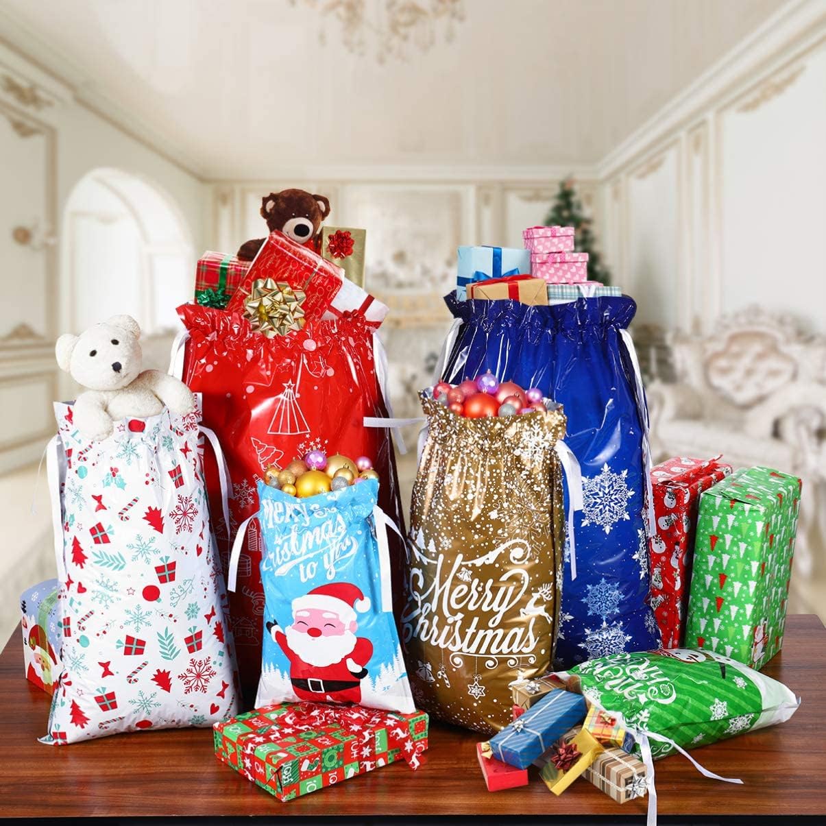 Get Discount Offer Cabilock 30pcs Gift Wrap Bags Goody Bags Christmas Gift Bags Drawstring Design Storage Pouches for Christmas Festival Party One-Day Sale: Up to 70% Off Cabilock 30pcs Gift Wrap Bags Goody Bags Christmas Gift Bags Drawstring Design Storage Pouches for Christmas Festival Party