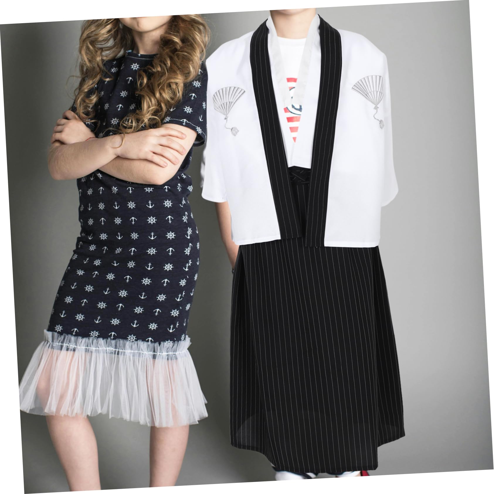 VALICLUD 3st Traditioneller Kimono Für Jungen-kimono-performance-kostüm Performance-zubehör Kimonos Für Japanische Jungen Männer in -uniform -kimono Polyester