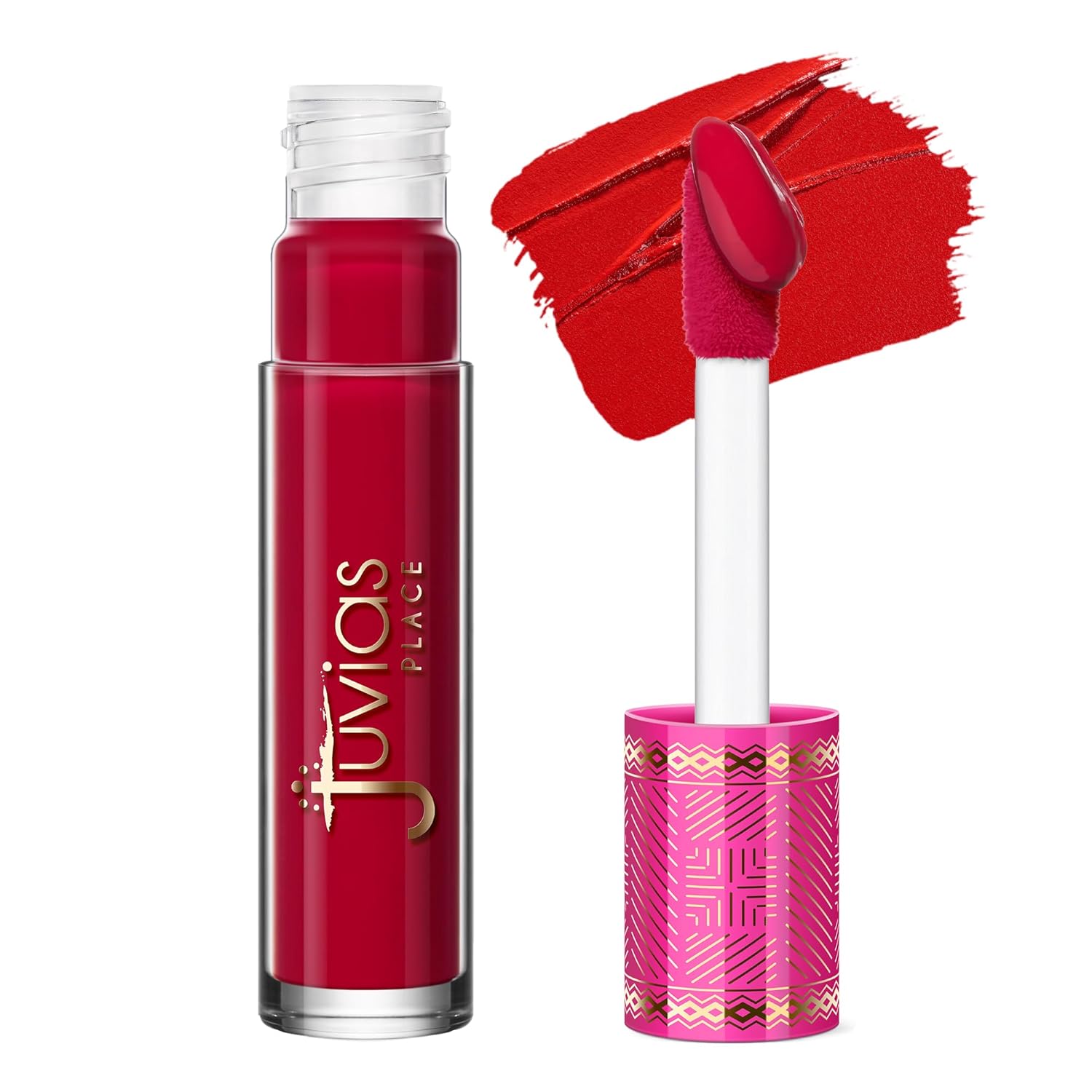 Juvia’s Place Velvety Matte Liquid Lipstick Red Velvet – Universal, Cool-Toned Red, Hydrating, Long-Wearing, Velvety Soft & Feather Light – Hyperpigmented Creamy Matte Lipstick for Women