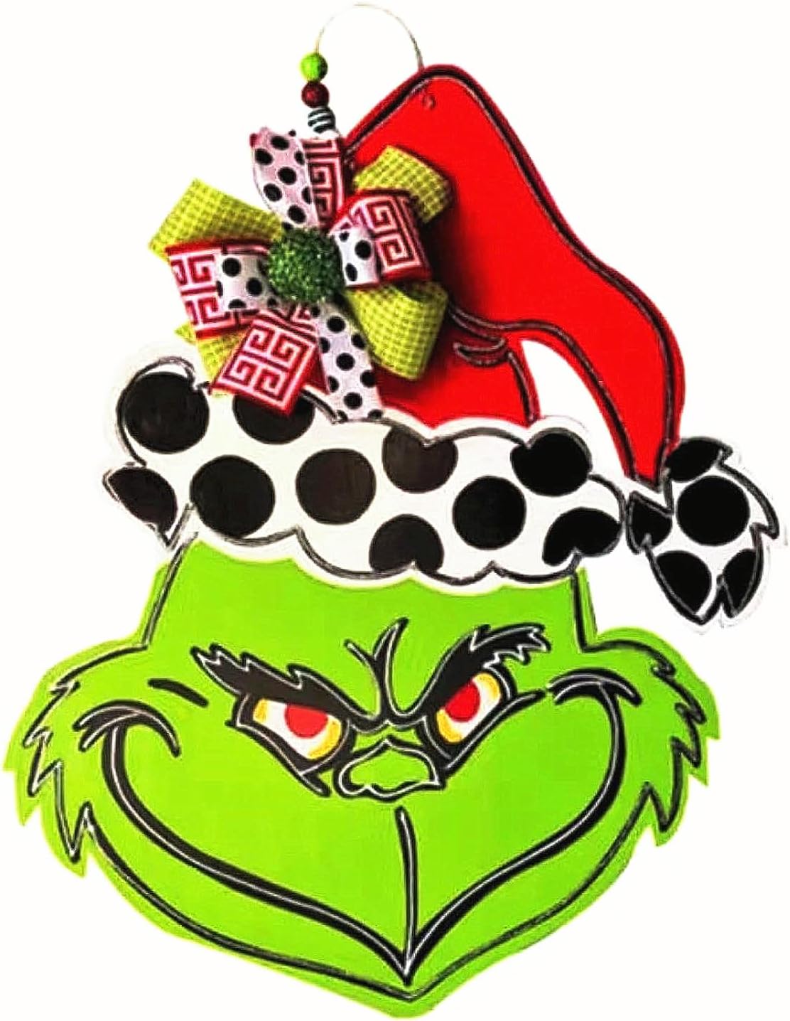 Christmas Wreath,Merry Christmas Green Monster Wreath for