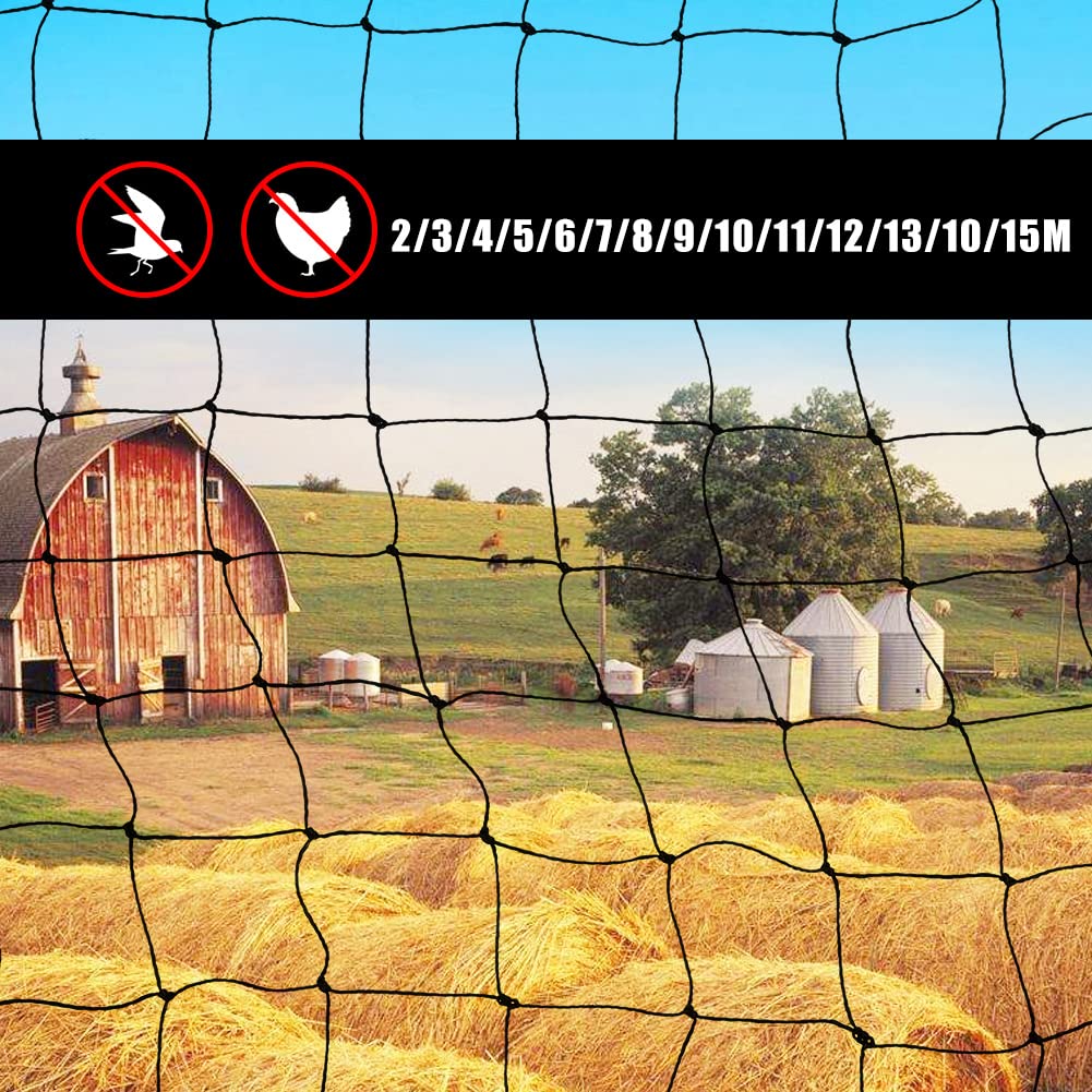 Filet Anti Oiseaux, 15 X 15m Filet Protection Oiseaux, Maille De 5x5 Cm