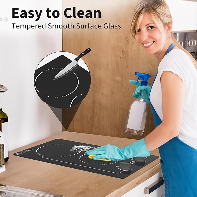 Estufa Eléctrica 2 Puestos 110V Portátil con Pantalla Táctil miniatura 6