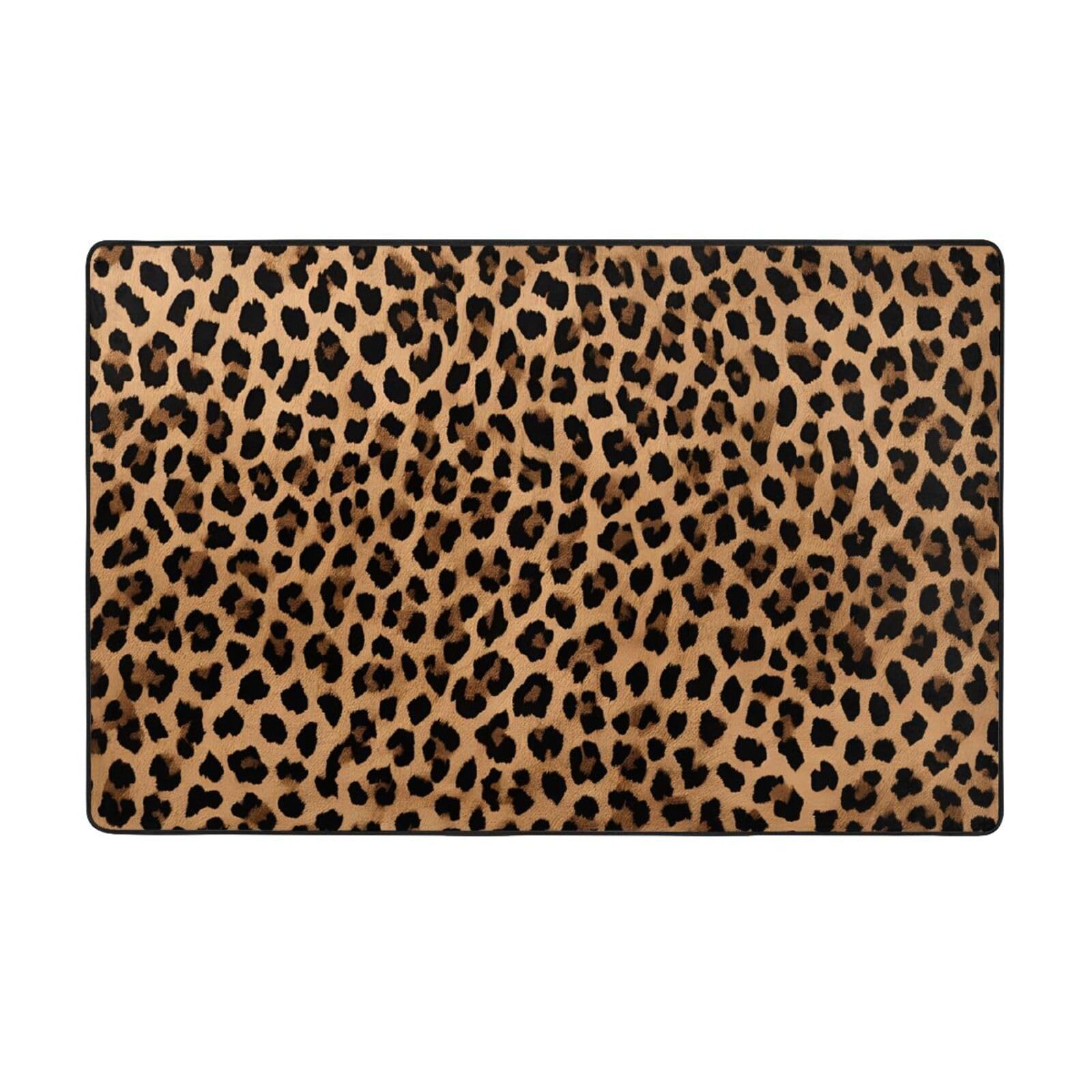 Tapis d'intérieur moderne motif léopard sauvage grand confort