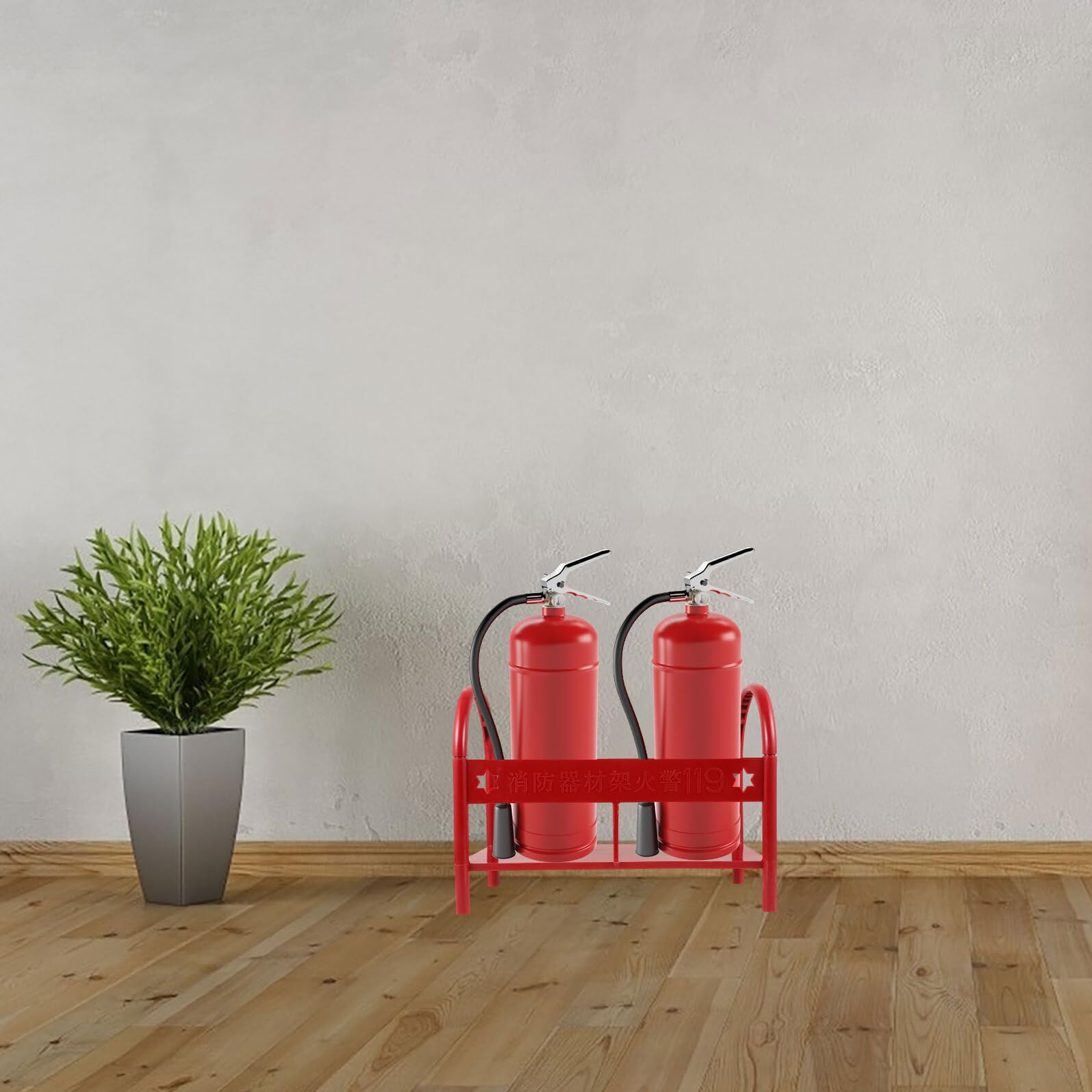GALPADA Base per Estintore in Plastica Rossa, Robusta e Affidabile, per Estintori da 3-5 Kg, Adatta a Vari Ambienti Domestici e Lavorativi