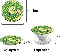 Vista 7 de PopSockets: Agarre plegable y soporte para teléfonos y tabletas - Rick & Morty - Morty