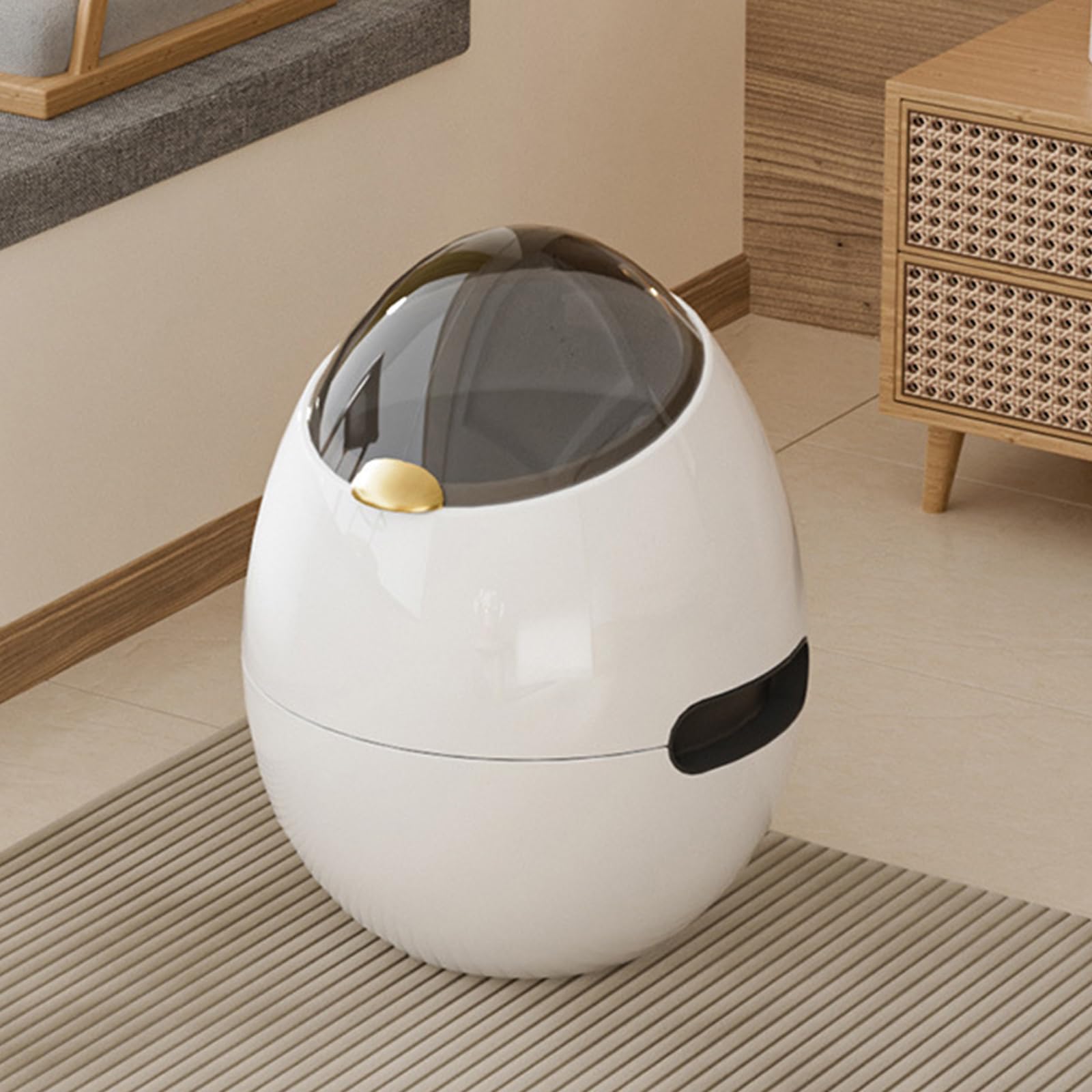 MILLTOTrash Can with Lid, Garbage Can with Removable Liner Bucket, Waterproof Trash Bin Wastebasket with Handles for Home Office