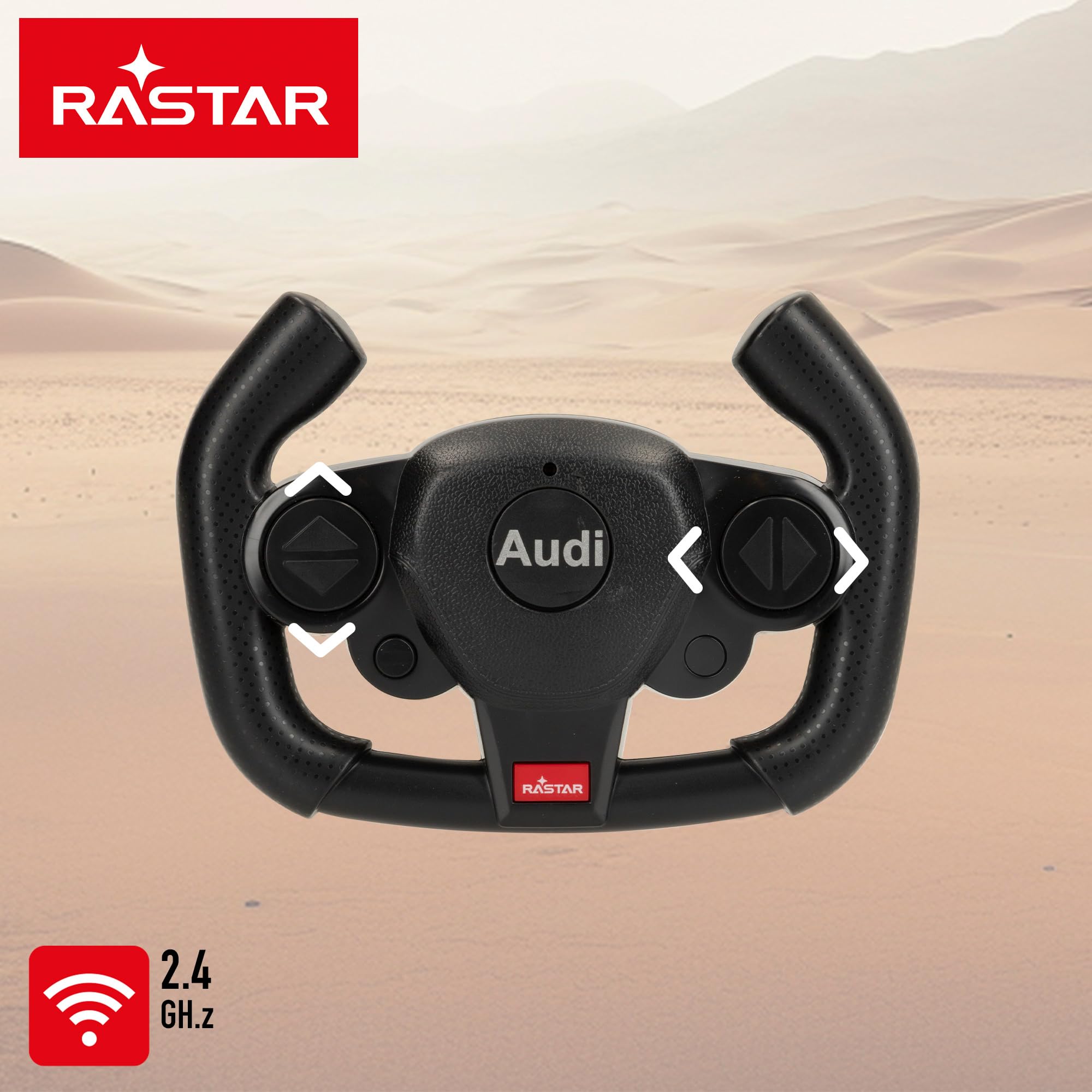 ColorBaby RASTAR Samochód zdalnie sterowany wyścig Audi RS Q e-Tron E2, Zwycięzca Rajd Dakar 2024 Carlos Sainz, Skala 1:14, Częstotliwość 2.4GHz, 6 kierunków, Wbudowane, Zdalne sterowanie samochodami