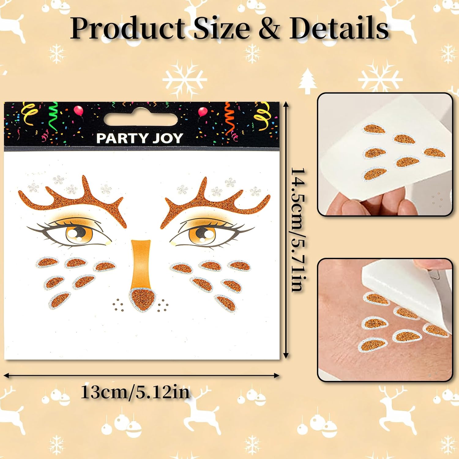 Animal Ears Headband and Face Stickers for Halloween, Cosplay, Party - Image 5