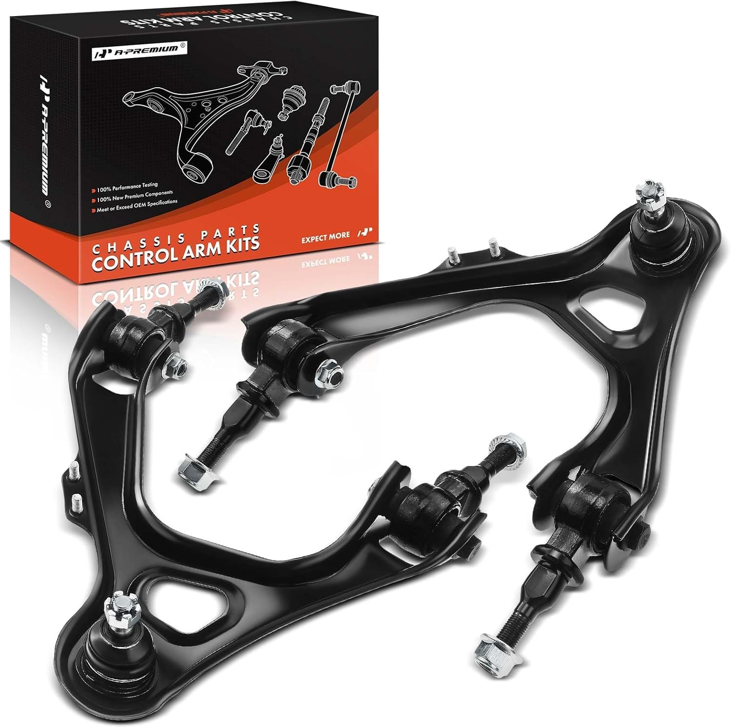 A-Premium 2 x Front Upper Control Arm, with Ball Joint & Bushing, Compatible with Acura Legend 1991 1992 1993 1994 1995