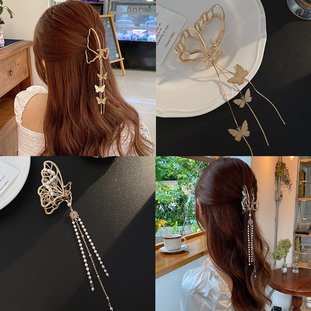 Butterfly Hair Clips 1PCS Butterfly Metal Hair Claw Clip Big Nonslip Gold Hair Butterfly Hair Clips 1PCS Butterfly Metal Hair Claw Clip Big  main image 4