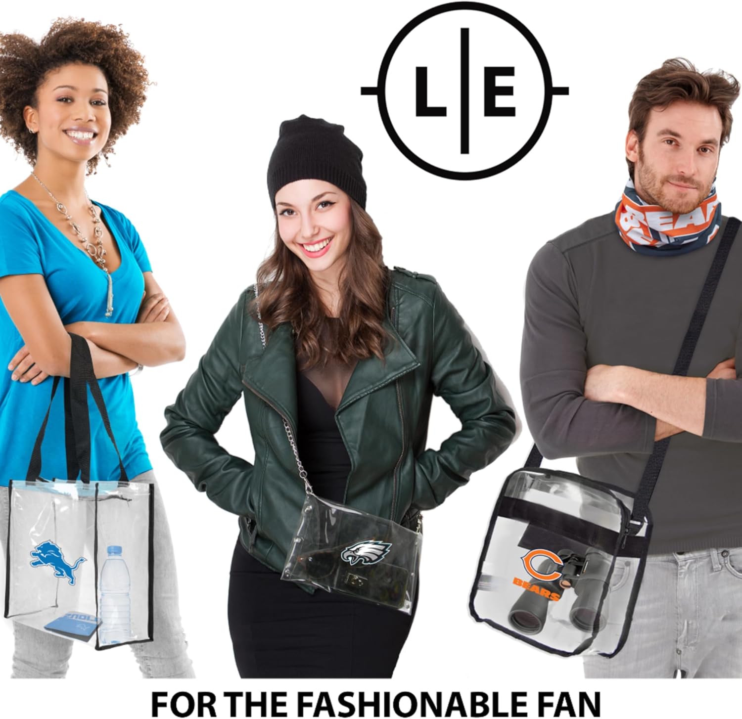 Littlearth Womens NCAA Clear Fanny Fan Purse With Team's 3D Logo - Image 6