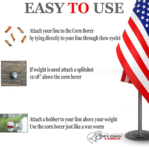 Miniatura 3 de DELONG LURES - Señuelos de pesca de insectos, señuelos para insectos, señuelos de pesca de plástico suave para panfish, señuelos de pesca para