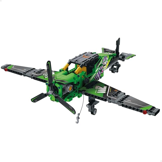 COLORBABY BYM Avión militar juguete desmontable, 313 piezas, 28,5x41x11 cm, Juguete para montar