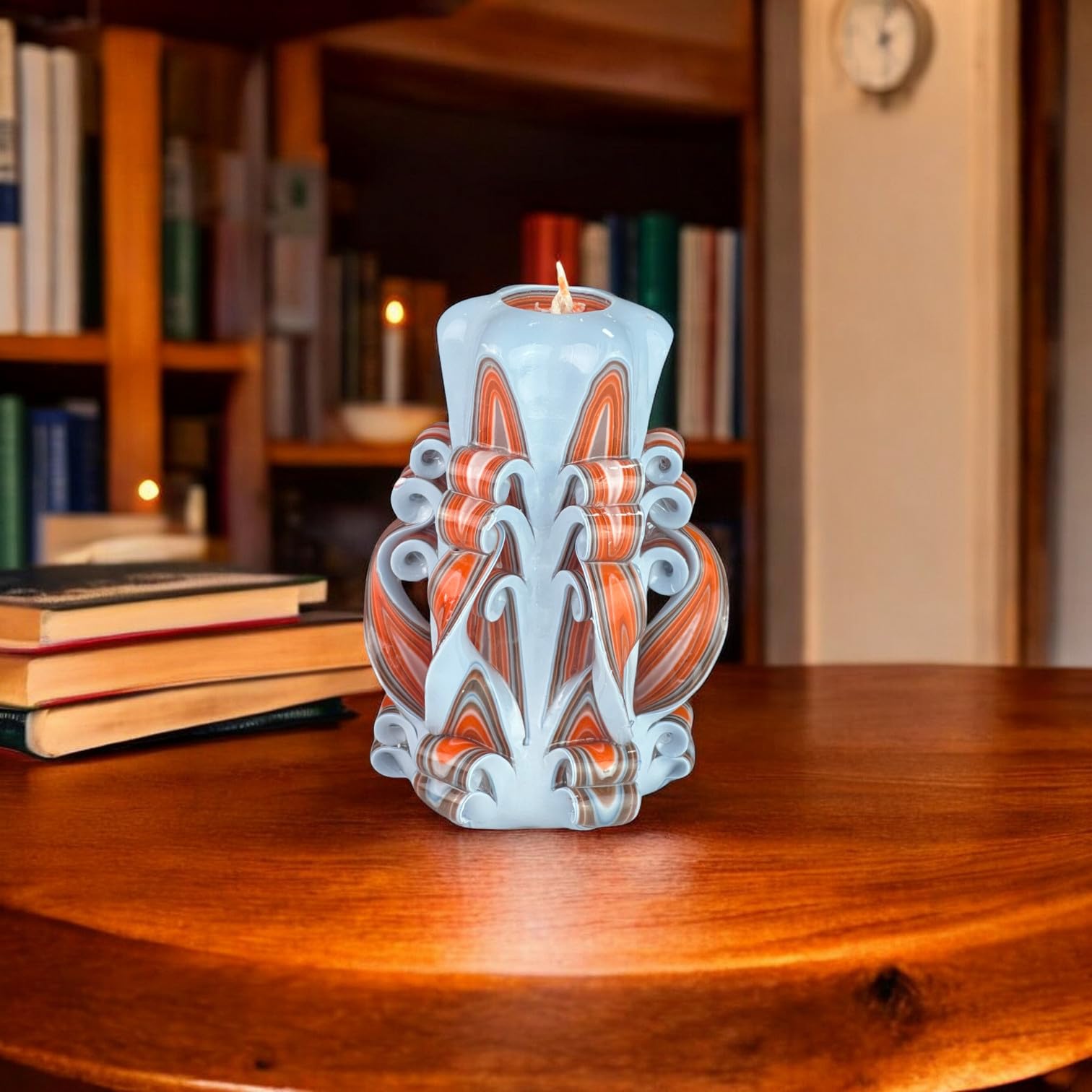 Candela Decorativa Fatta A Mano - Cilindrica Ø6.5x15 Cm, Combustione 56 Ore, Inodore E Senza Fumo - Foto 7