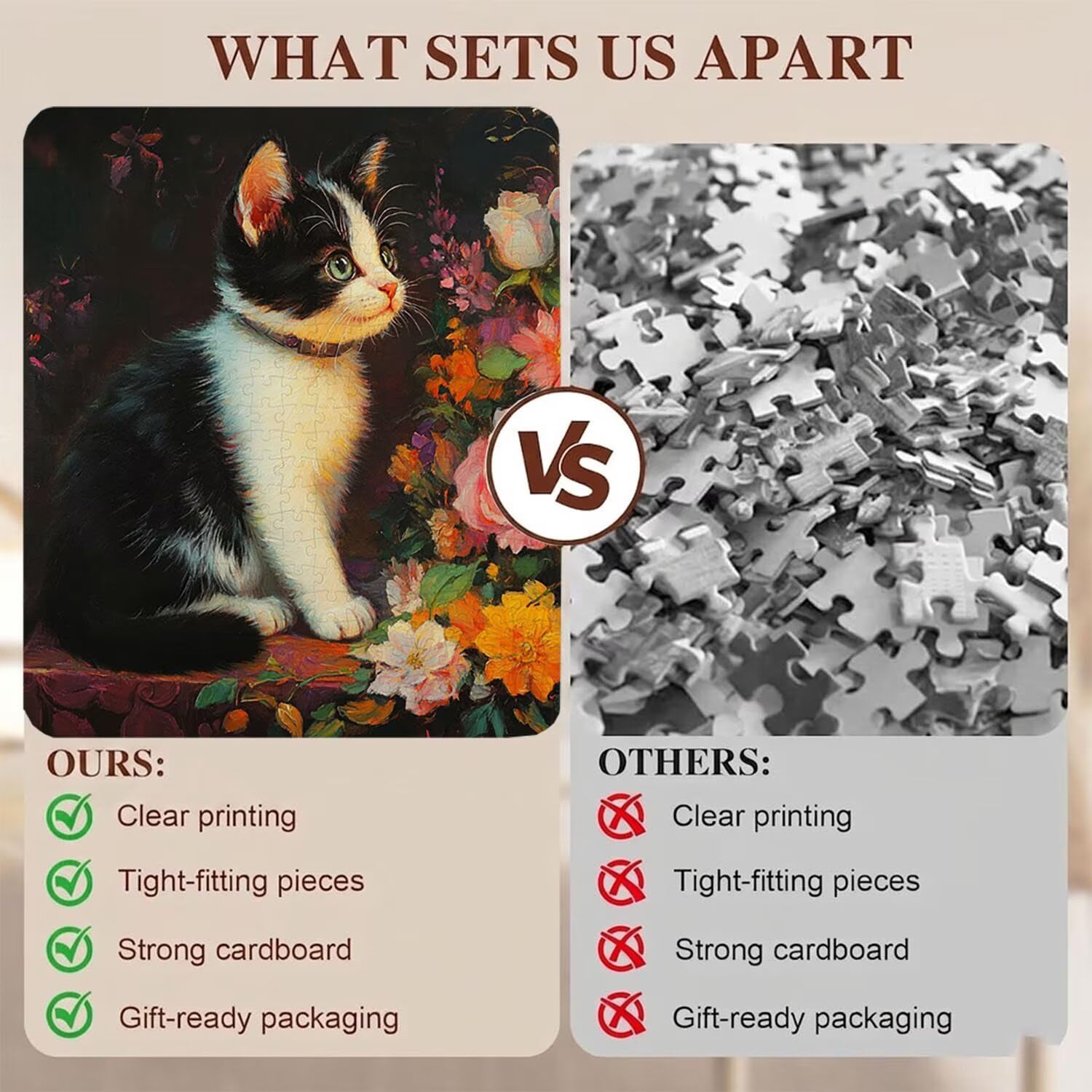 Puzzle 2000 Pezzi Classici, Puzzle gatto fiore-3 99 x 70 cm, Gioco Educativo e Antistress in Legno con Poster Incluso, Ttività DIY per Famiglia, Regalo per Appassionati, Decor Parete Casa, f0-706