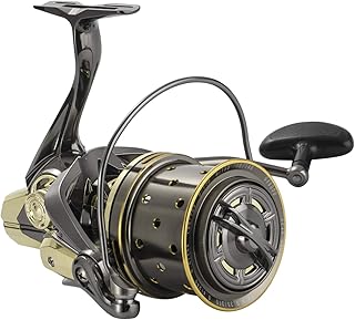 Molinete giratório,Lianai Carretel de pesca giratório 10 + 1BB Liga de alumínio 4.7: 1 Carpa Carretel de pesca giratório Rolamentos de aço inoxidável Carretel de pesca de água salgada