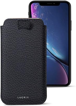 Lucrin Funda con leng eta Pull-up para iPhone Azul Marino Piel Grano Lucrin Funda con leng eta Pull-up para iPhone Azul Marino Piel Grano