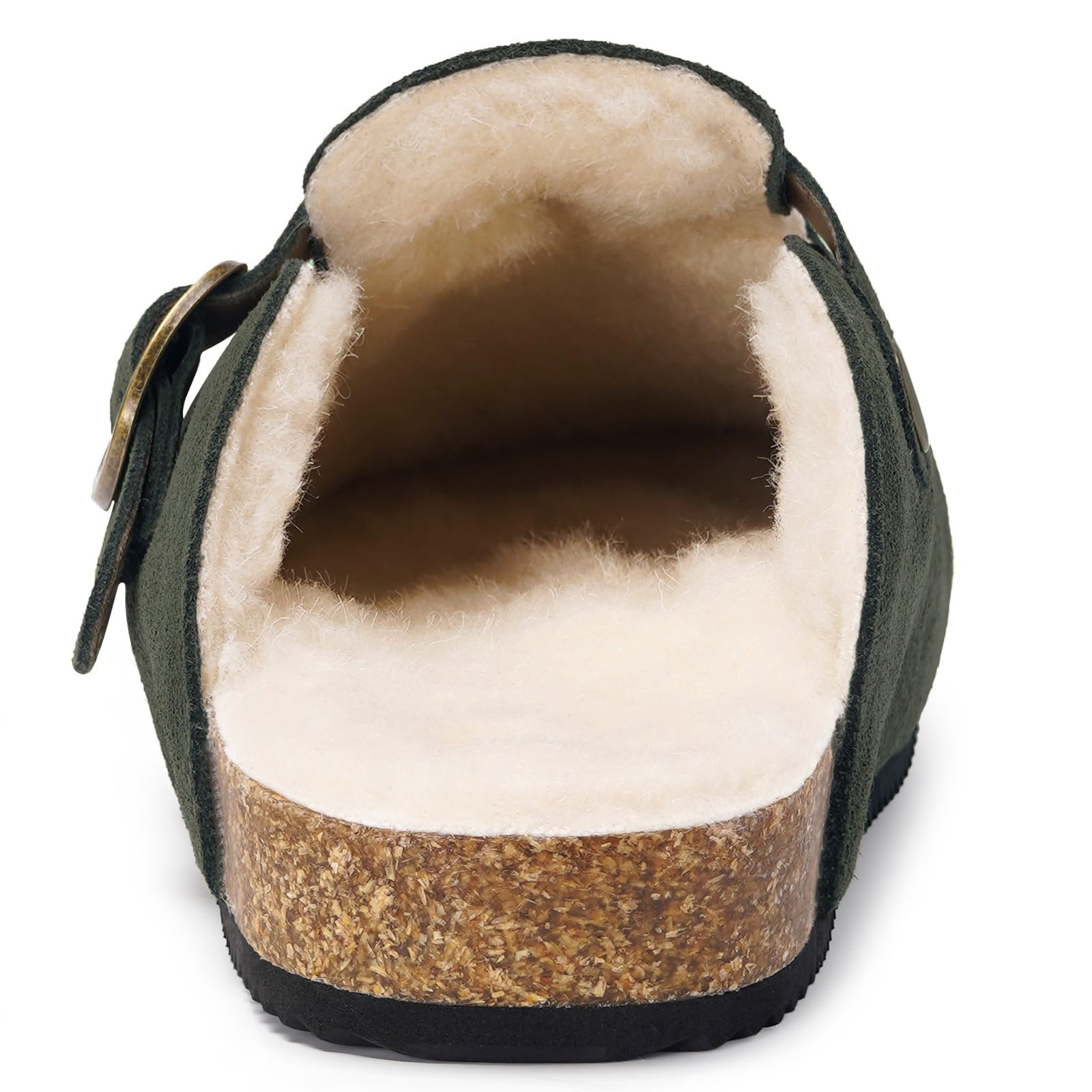 Dokela Pantofole Uomo Donna Invernali in Chiuse Ciabatte in Pelle Zoccoli e Sabot in Sughero Suola Scarpe Calde e Comode 36-48