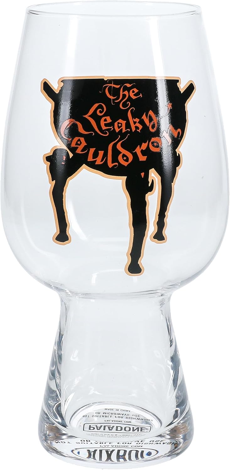 Paladone Harry Potter Leaky Cauldron Glass and Coaster Set - Officially Licensed Harry Potter Gift for Fans, 550Ml (18 Fl Oz)