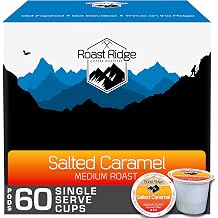 Roast Ridge Single Serve Coffee Pods for Keurig K-Cup Brewers, Medium Roast, Salted Caramel, 60 Count