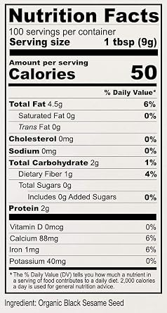 Anthony's Organic Black Sesame Seeds, 2 lb, Raw, Unhulled, Batch Tested & Verified Gluten Free, Keto Friendly