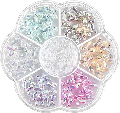 Coloridos diamantes de imitación con nudo de lazo para uñas, cristal 3D, juego de dijes de uñas coloridos para diseño de piedras de uñas, decoración