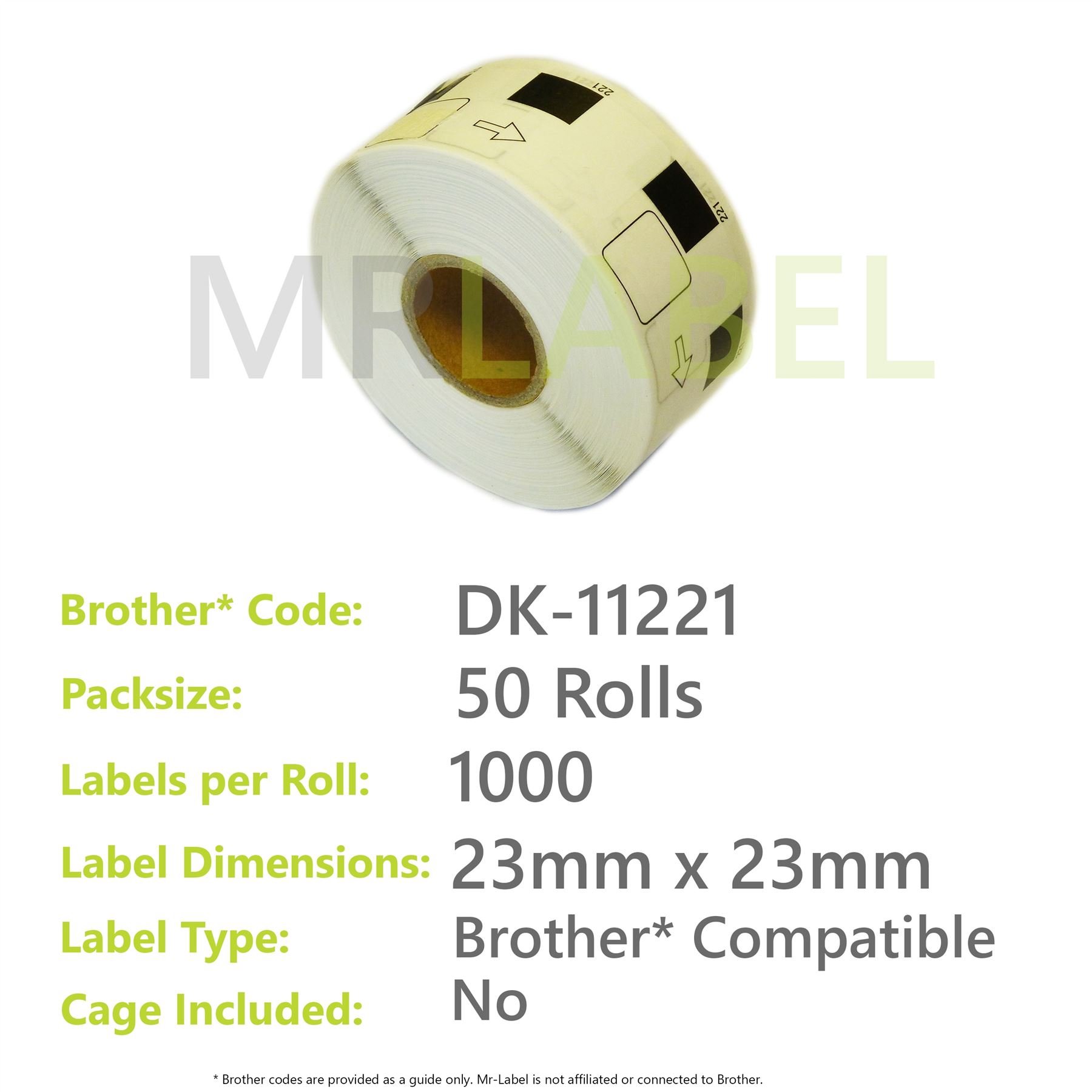 Mr-Label DK-11221 Compatible with Brother - 50x Rolls