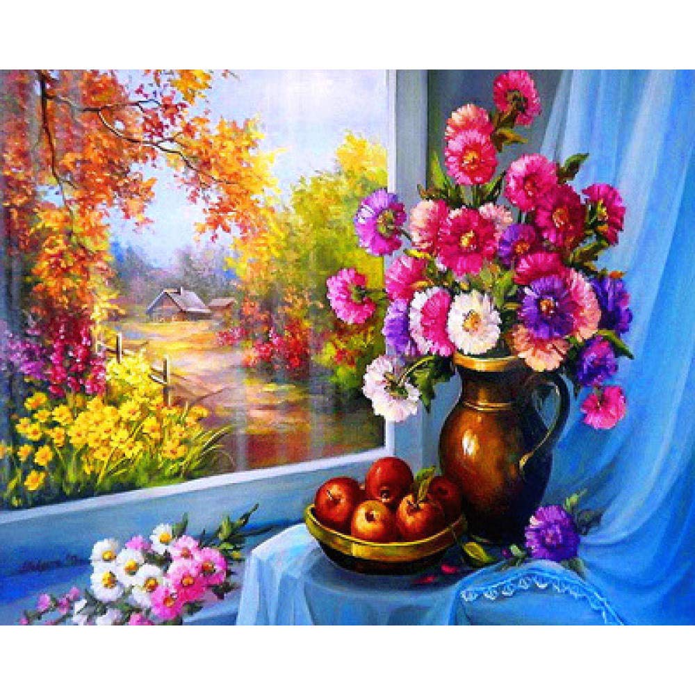 Broderie diamant 5D fleur mosaïque kit complet de peinture 40x50cm