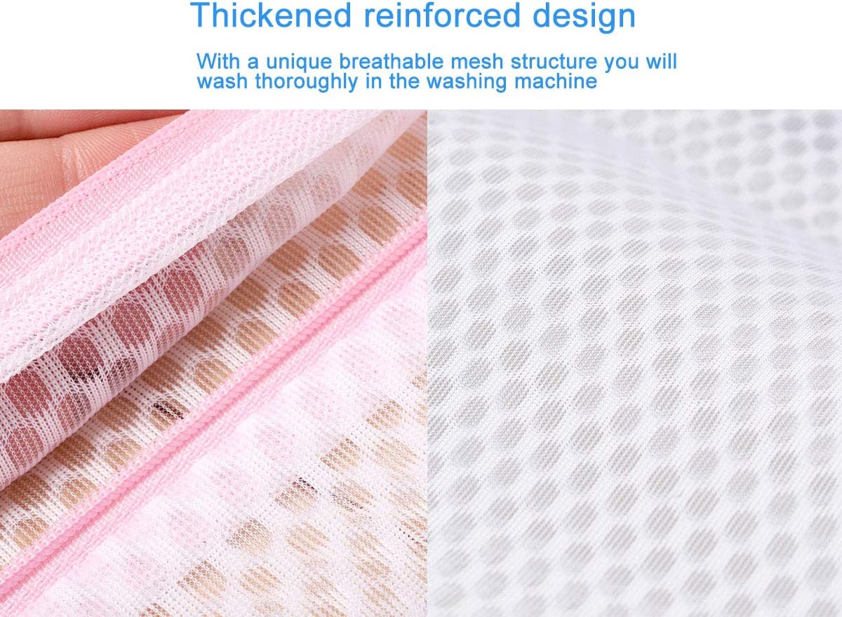 5Pcs Heavy Duty Sturdy mesh Laundry Bags for Delicates Laundry wash Bag for Socks Bras Lingerie Coat Bed Sheets,Travel Laundry Bag