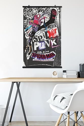 Miniatura 5 de Trends International Marvel Spider-Man Across The Spider-Verse - Póster de pared de una hoja de Spider-Punk, 34 pulgadas de largo x 22.4 W, paquete