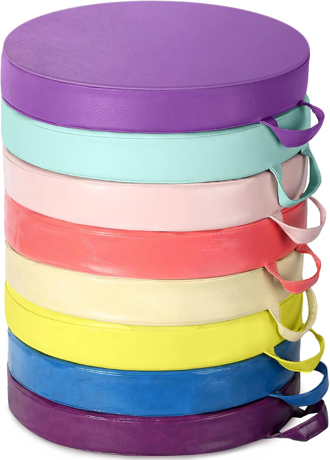 Huwena 8 Pcs Floor Cushions Classroom Floor Seating Cushion 14 Inch Kids Flexible