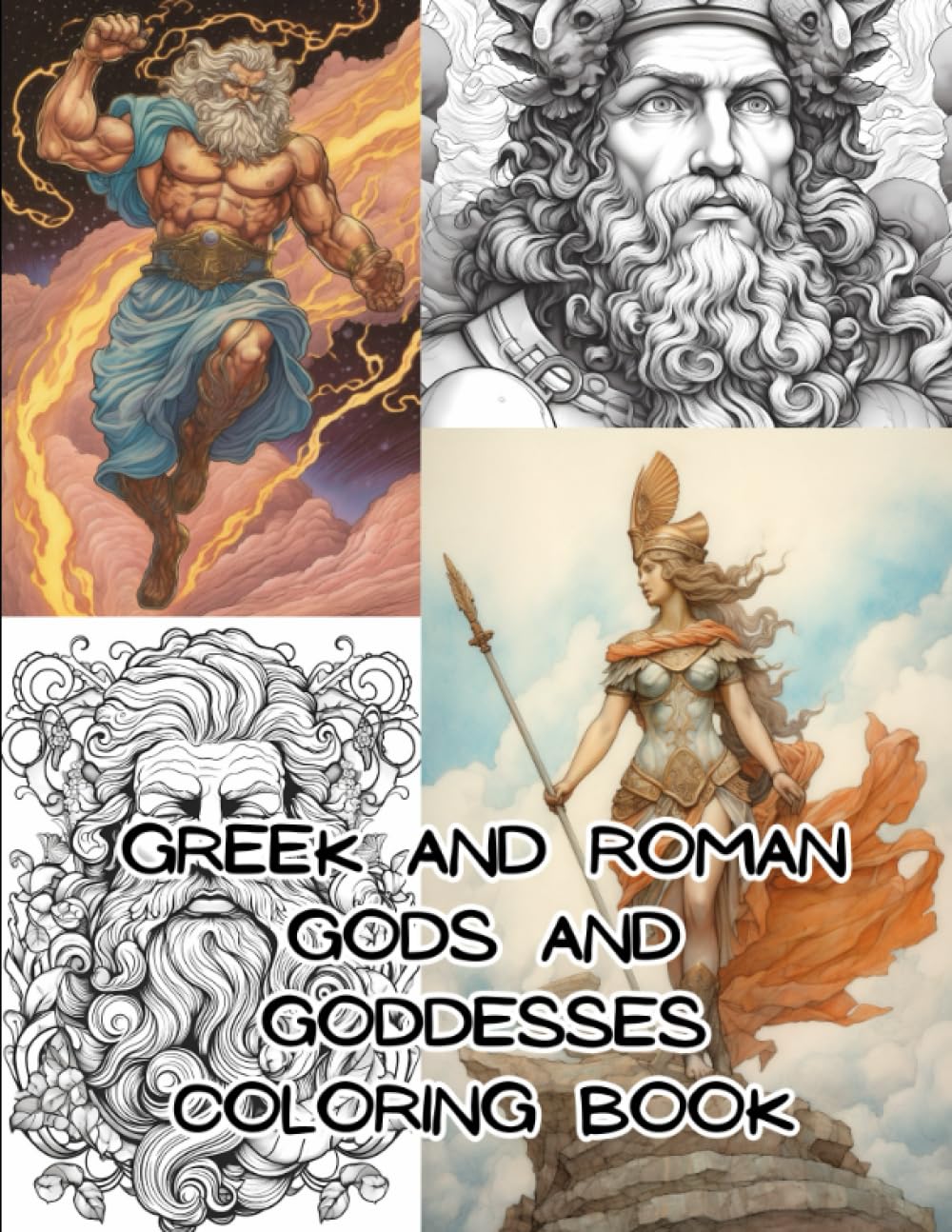 Greek and Roman Gods and Goddesses Coloring Book