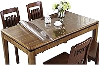 Vista 1 de Mantel de PVC transparente anti-caliente, protector de mesa rectangular impermeable, rollo de plástico de vinilo para el hogar, comedor, mesa