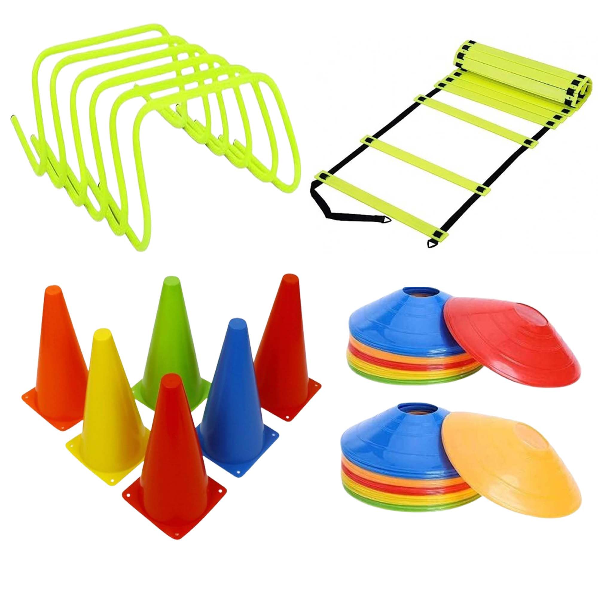 A.S. Sports & Fitness Football Training Kit Combo of 4 Mtr Ladder, 10 Soccer Cones and 6 Inch Hurdles for All Age Groups from Sports & Fitness 1 Pack (B0DD7KV3KC) Amazon Price History, Amazon Price Tracker