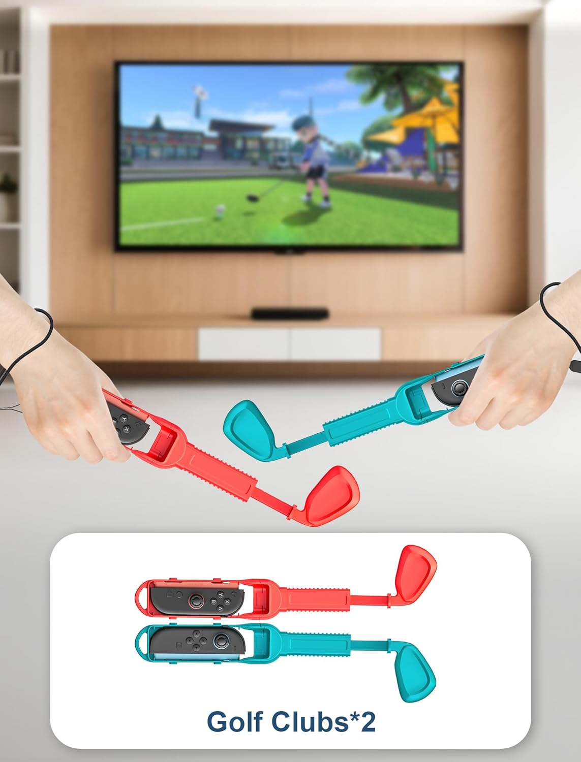 STARTRC GAMES Switch 2 Sports Accessories Bundle for Nintendo Switch 2, 10-in-1 Family Party Pack with Tennis Rackets, Adjustable Golf Clubs, Swords, Switch Sports Game Kit for Switch 2 - Image 4