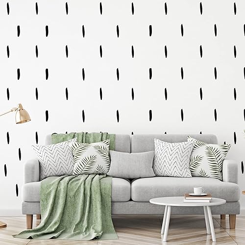 192 calcomanías de pared de línea bohemia, decoración abstracta moderna, removible, despegar y pegar, papel tapiz a rayas negras, vinilo de pared