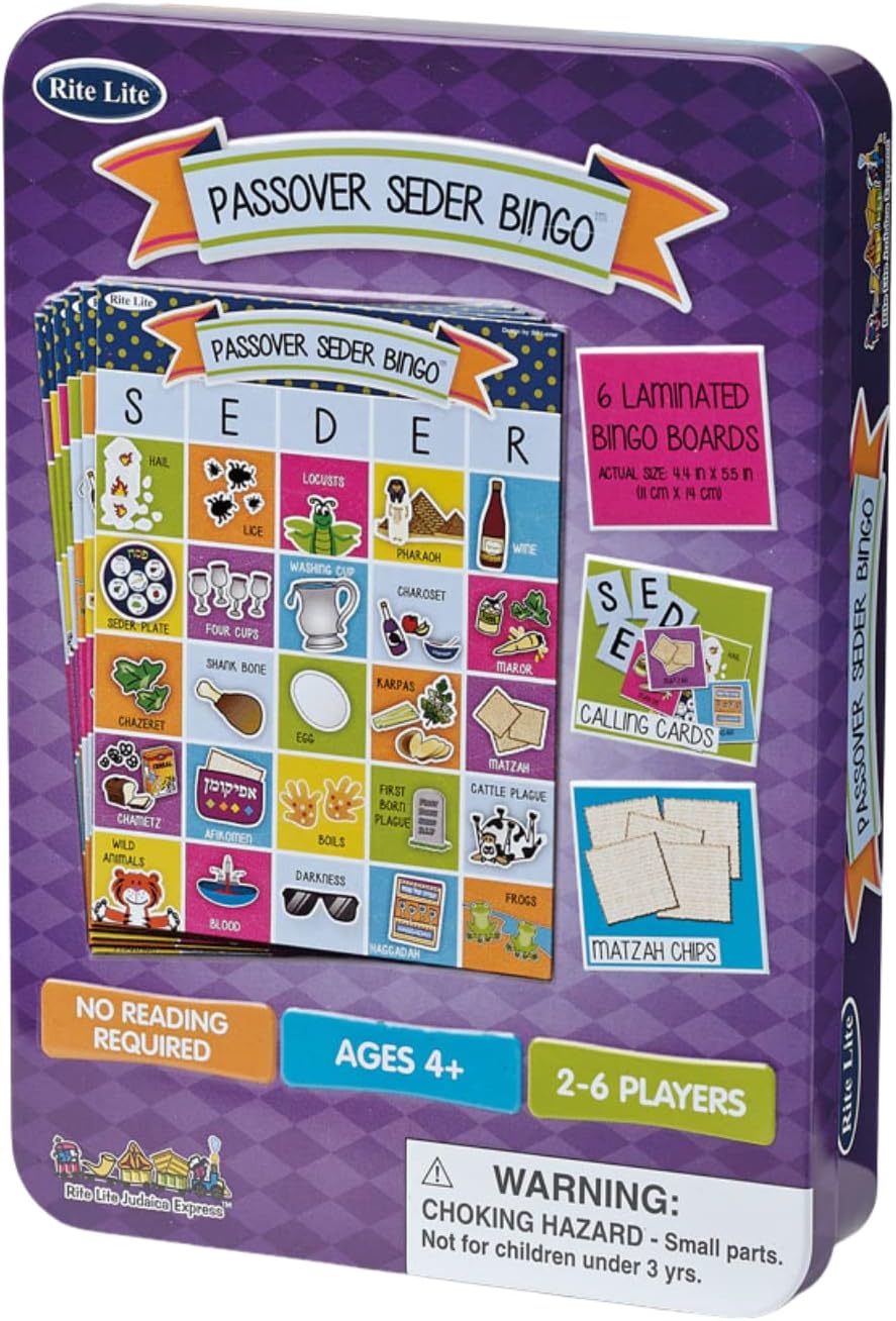Rite Lite Passover Bingo Game - Fun Passover Party Game for All Ages in a Collectible Tin image 3