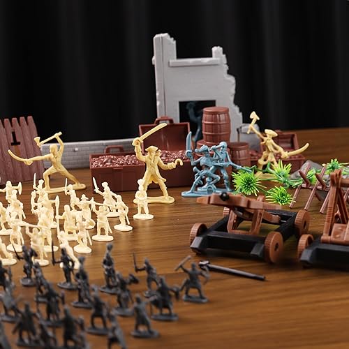 Miniatura 2 de 3 otters Juego de 310 soldados militares, soldados de juguete, caballero medieval, ejército, hombres, castillo pirata, modelo de ensamblaje para