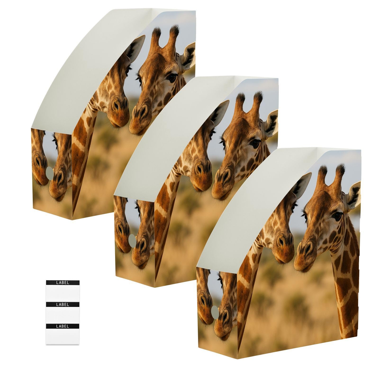 Zeitschriftensammler mit vertikaler Abheftung, Giraffe, Orange
