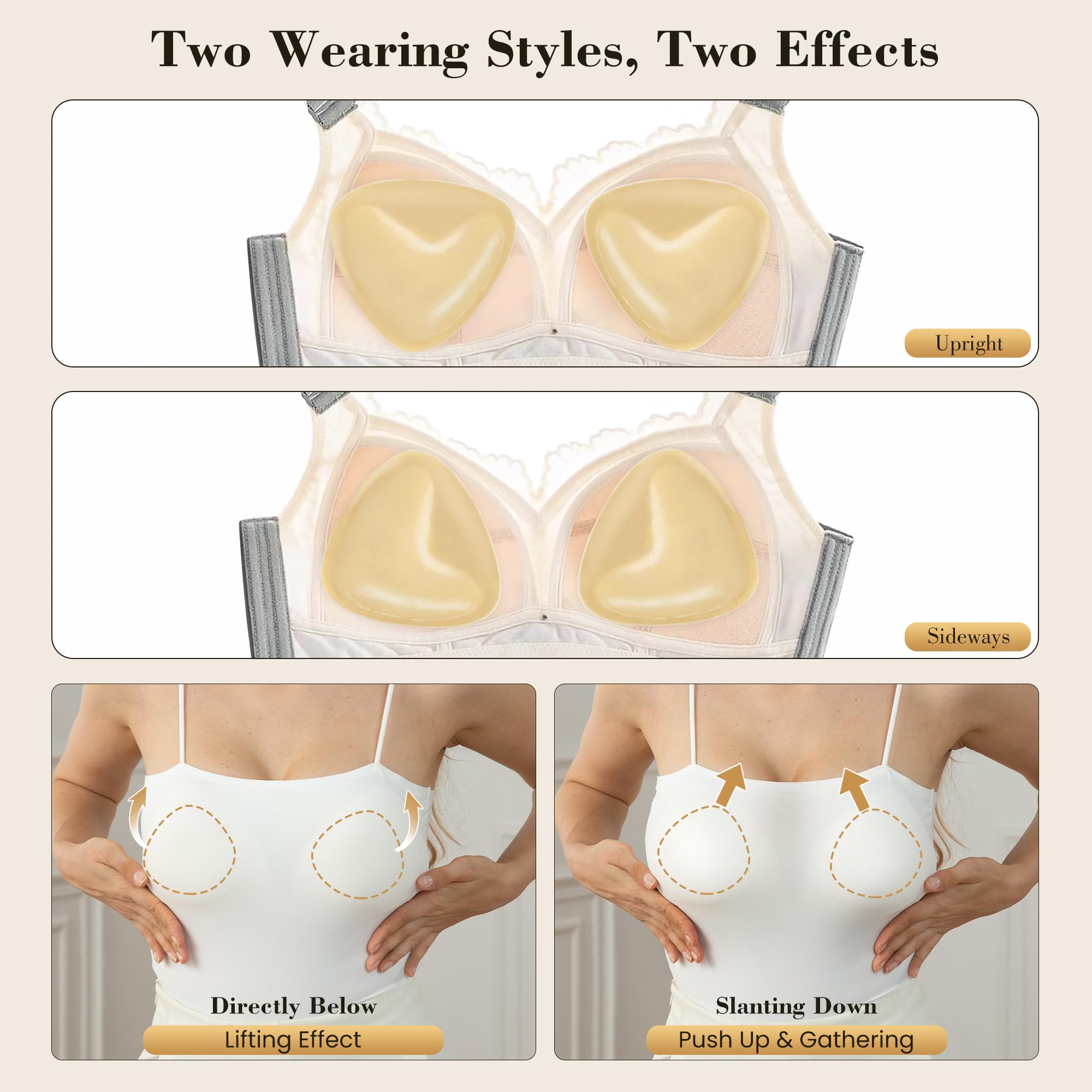Samoprzylepne wkładki do biustonosza z pastami na sutki, zdejmowane wypełniacze biustonosza dla kobiet, dziewcząt, wielokrotnego użytku, silikonowe wkładki do biustonosza, push-up, strój kąpielowy
