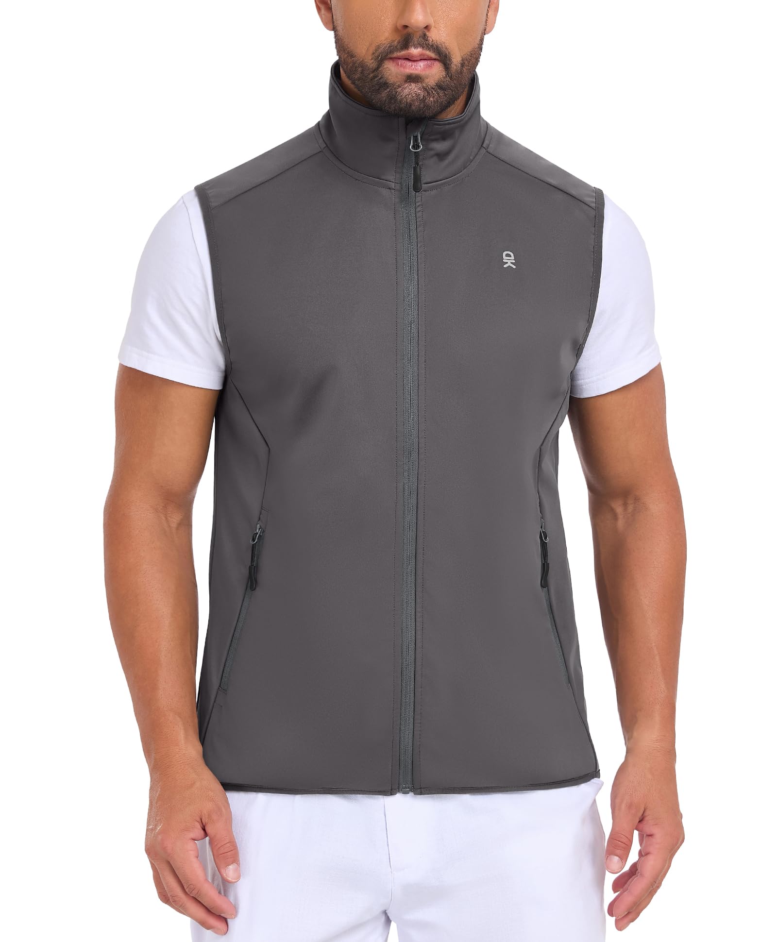 Little Donkey Andy Men's Softshell Vest Lightweight Windproof Waterproof
