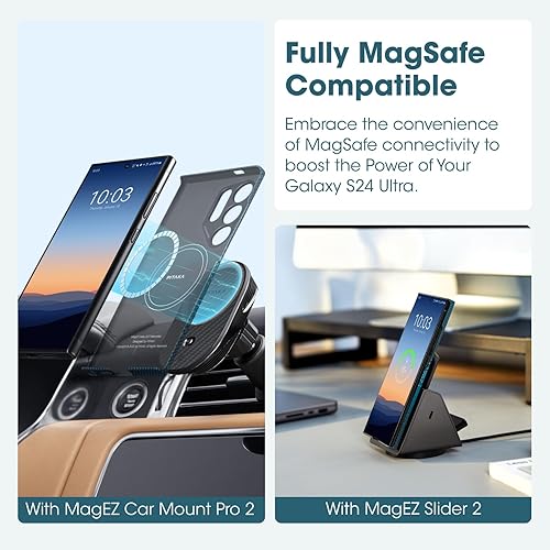 Miniatura 5 de PITAKA Funda para Samsung Galaxy S24 Ultra de 6.8 pulgadas, compatible con MagSafe, delgada y ligera Samsung Galaxy S24 Ultra, hecha de fibra de