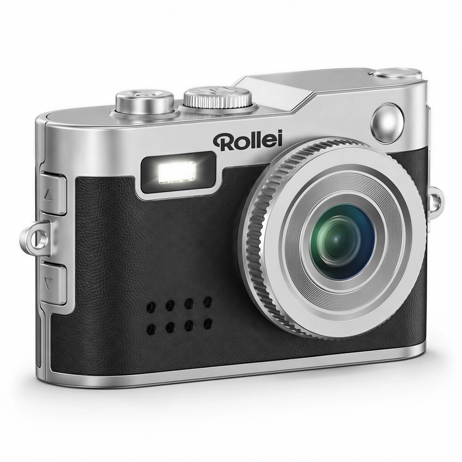 Rollei Mini Keychain Digital Camera 1080P for Family Travel Camping Vlog | Mini Vintage Camera, FHD Small Retro Digital Camera with 0.96 Inch Colour Screen, Compact Photo Camera with Flash & Recording Black