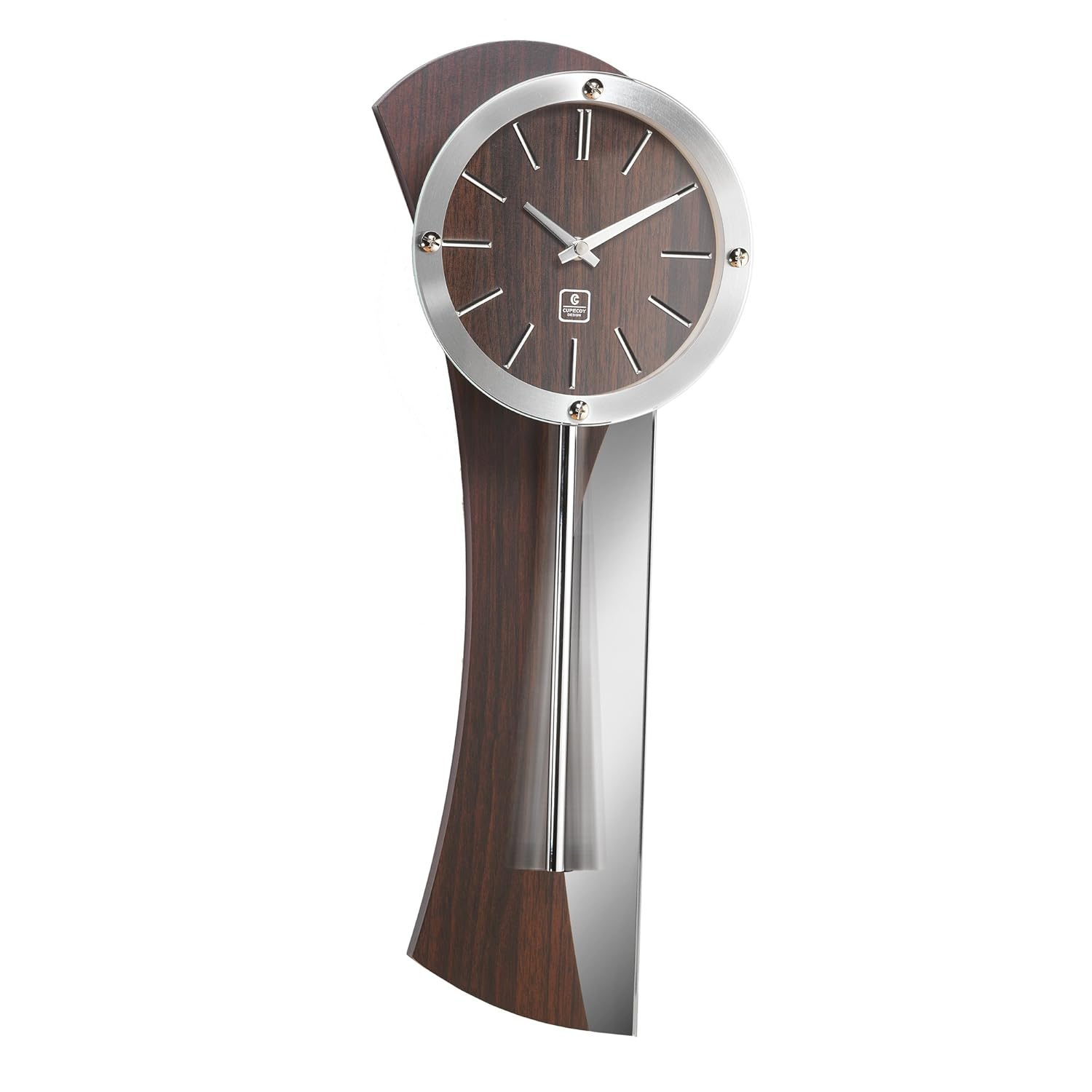 Buy CUPECOY DESIGN Wooden Pendulum Wall Clock with Mirror Online at Low
